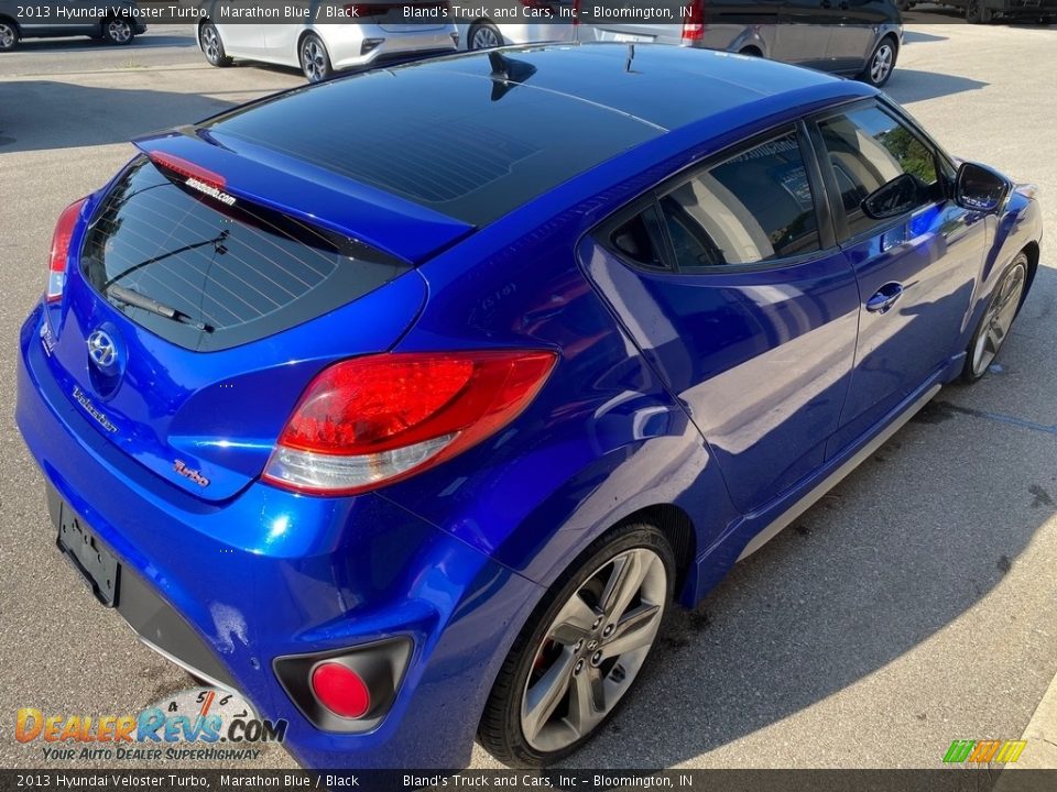 2013 Hyundai Veloster Turbo Marathon Blue / Black Photo #3