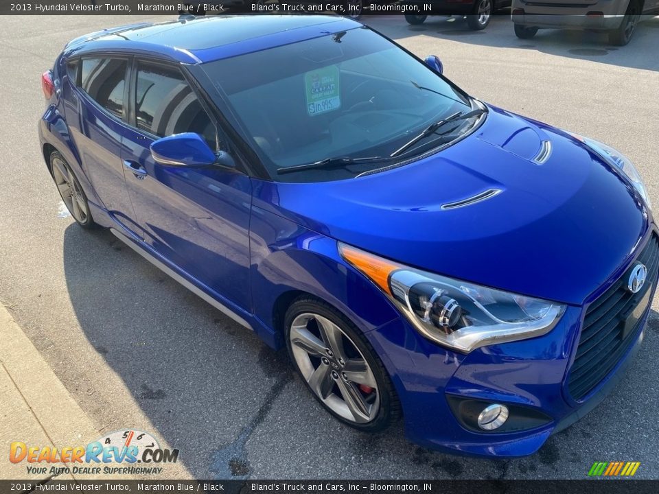 2013 Hyundai Veloster Turbo Marathon Blue / Black Photo #33