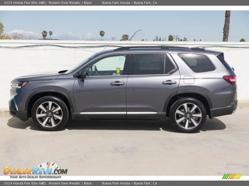 Modern Steel Metallic 2024 Honda Pilot Elite AWD Photo #4