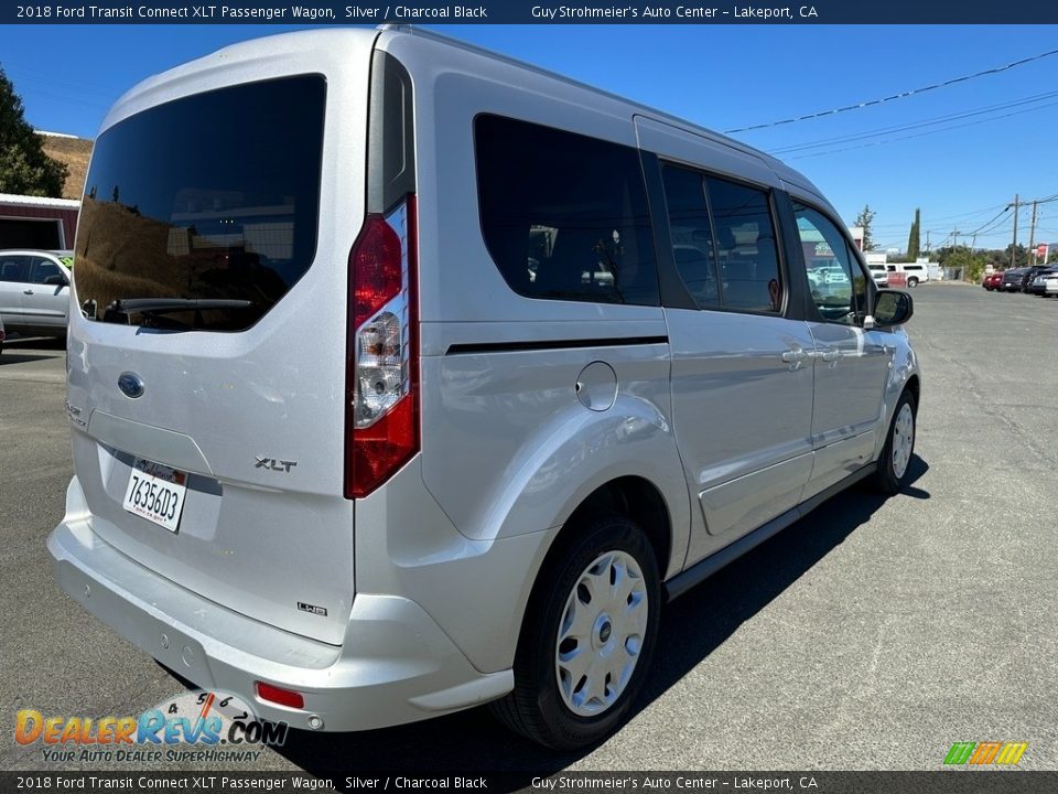 2018 Ford Transit Connect XLT Passenger Wagon Silver / Charcoal Black Photo #6