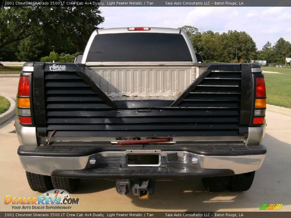 2001 Chevrolet Silverado 3500 LT Crew Cab 4x4 Dually Light Pewter Metallic / Tan Photo #4