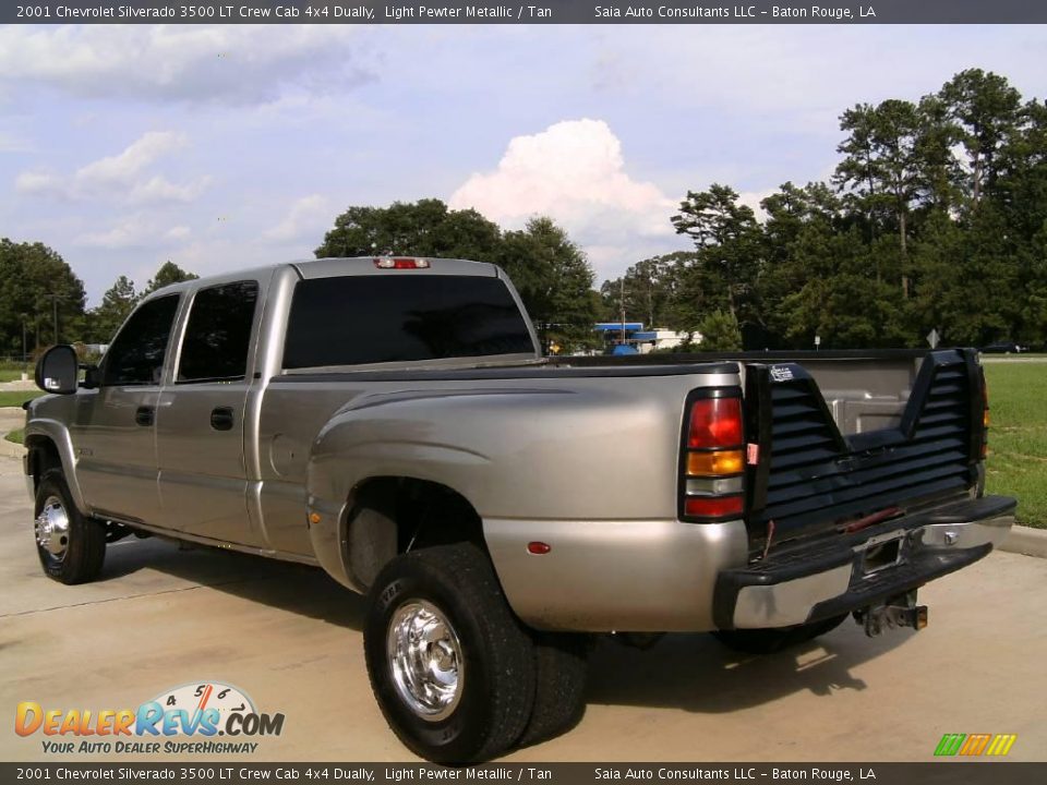 2001 Chevrolet Silverado 3500 LT Crew Cab 4x4 Dually Light Pewter Metallic / Tan Photo #5