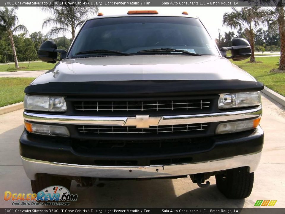 2001 Chevrolet Silverado 3500 LT Crew Cab 4x4 Dually Light Pewter Metallic / Tan Photo #8