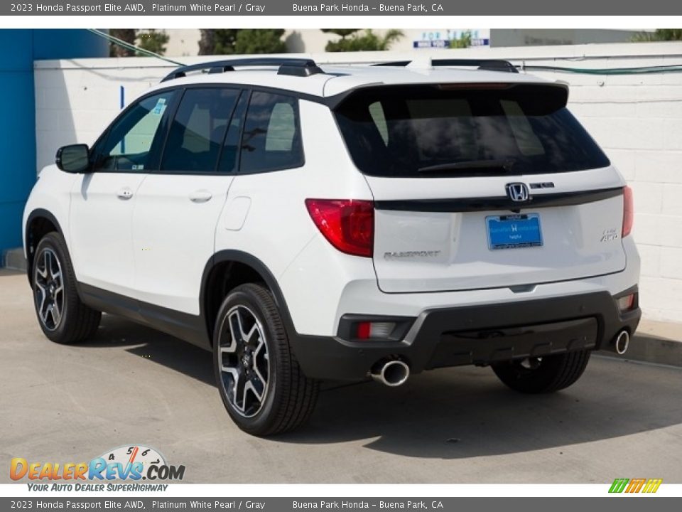 2023 Honda Passport Elite AWD Platinum White Pearl / Gray Photo #2