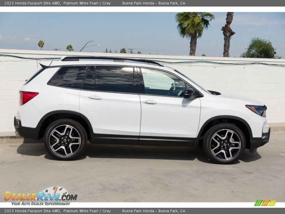 Platinum White Pearl 2023 Honda Passport Elite AWD Photo #8