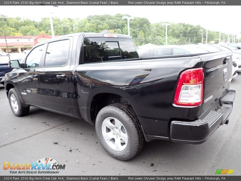 2024 Ram 1500 Big Horn Crew Cab 4x4 Diamond Black Crystal Pearl / Black Photo #3