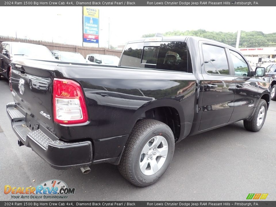 2024 Ram 1500 Big Horn Crew Cab 4x4 Diamond Black Crystal Pearl / Black Photo #7