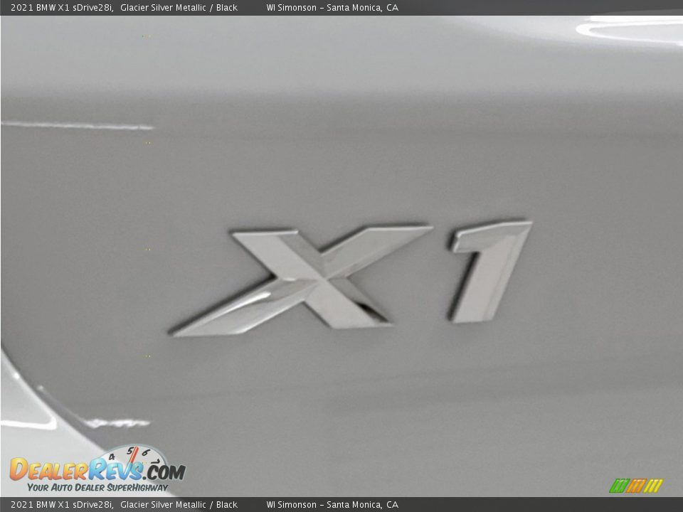 2021 BMW X1 sDrive28i Glacier Silver Metallic / Black Photo #10