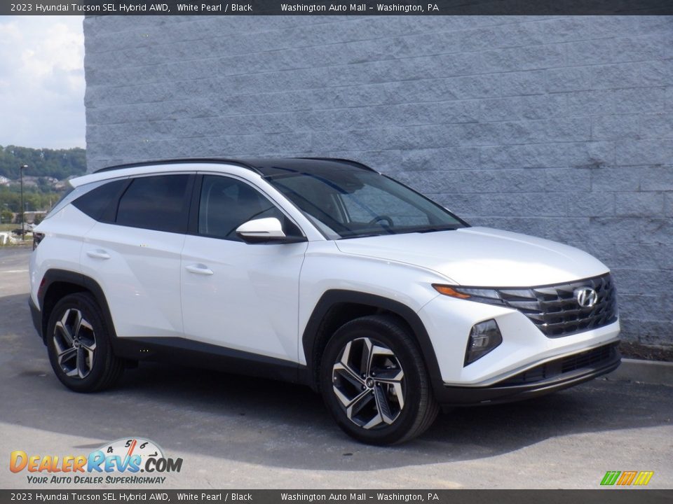 White Pearl 2023 Hyundai Tucson SEL Hybrid AWD Photo #1