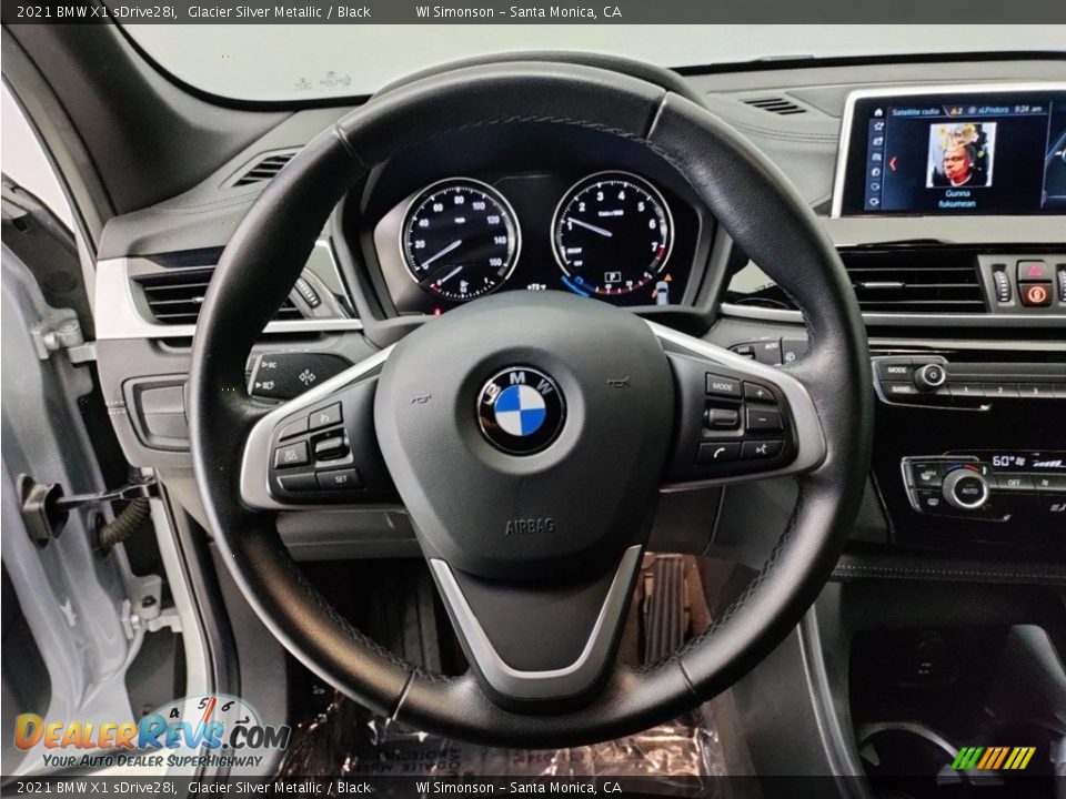 2021 BMW X1 sDrive28i Glacier Silver Metallic / Black Photo #15