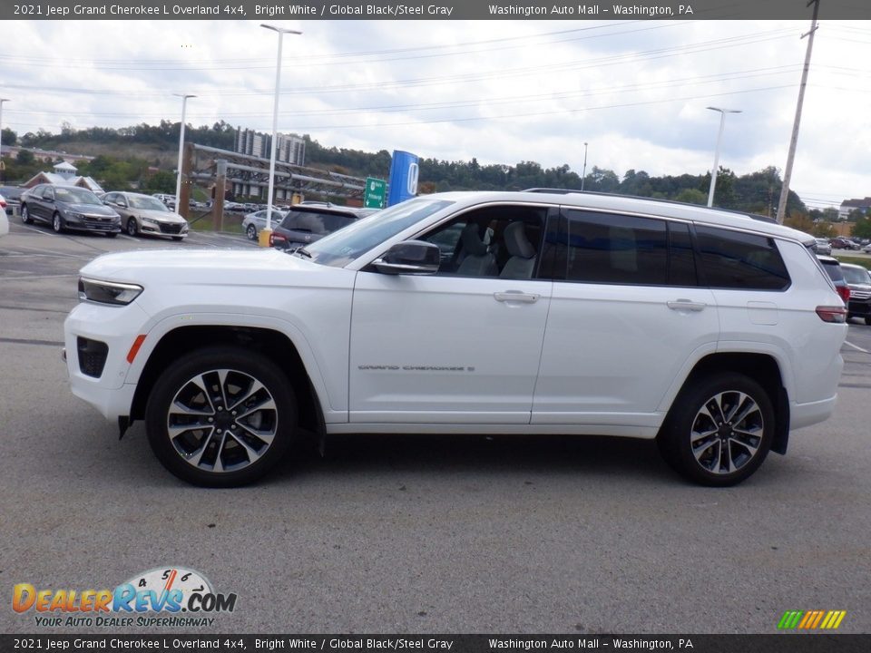 2021 Jeep Grand Cherokee L Overland 4x4 Bright White / Global Black/Steel Gray Photo #16