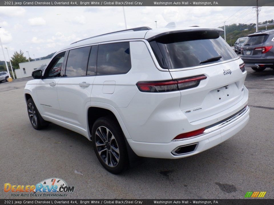 2021 Jeep Grand Cherokee L Overland 4x4 Bright White / Global Black/Steel Gray Photo #17