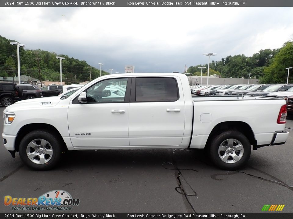 Bright White 2024 Ram 1500 Big Horn Crew Cab 4x4 Photo #2