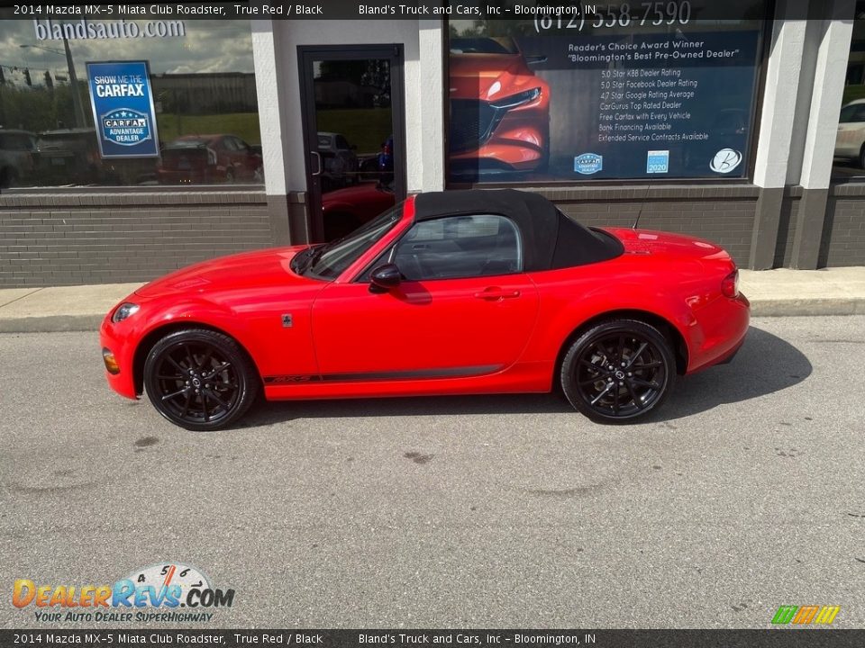 2014 Mazda MX-5 Miata Club Roadster True Red / Black Photo #6