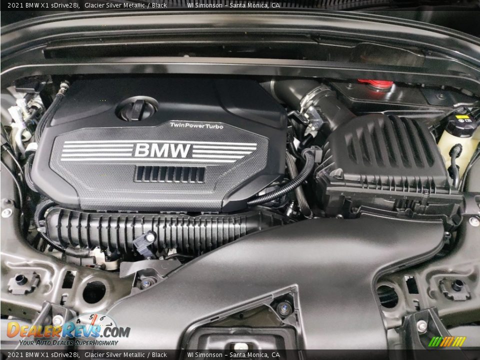 2021 BMW X1 sDrive28i Glacier Silver Metallic / Black Photo #35
