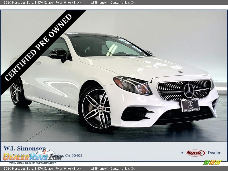 2020 Mercedes-Benz E 450 Coupe Polar White / Black Photo #1