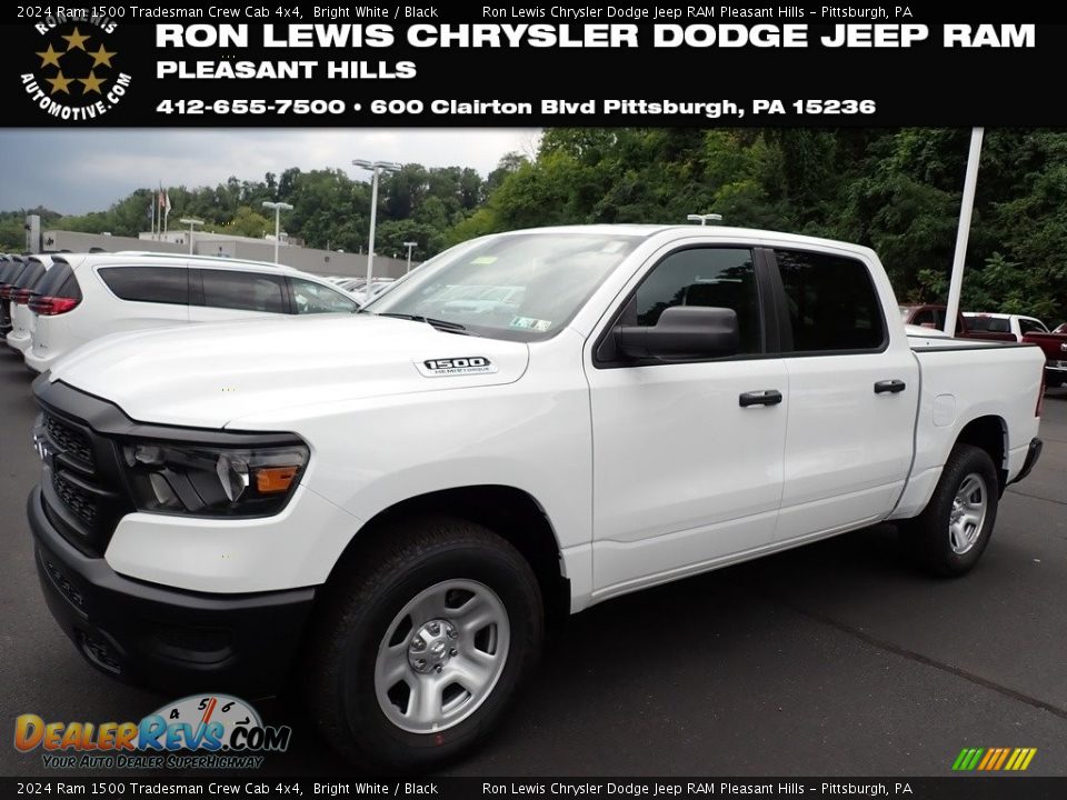 2024 Ram 1500 Tradesman Crew Cab 4x4 Bright White / Black Photo #1