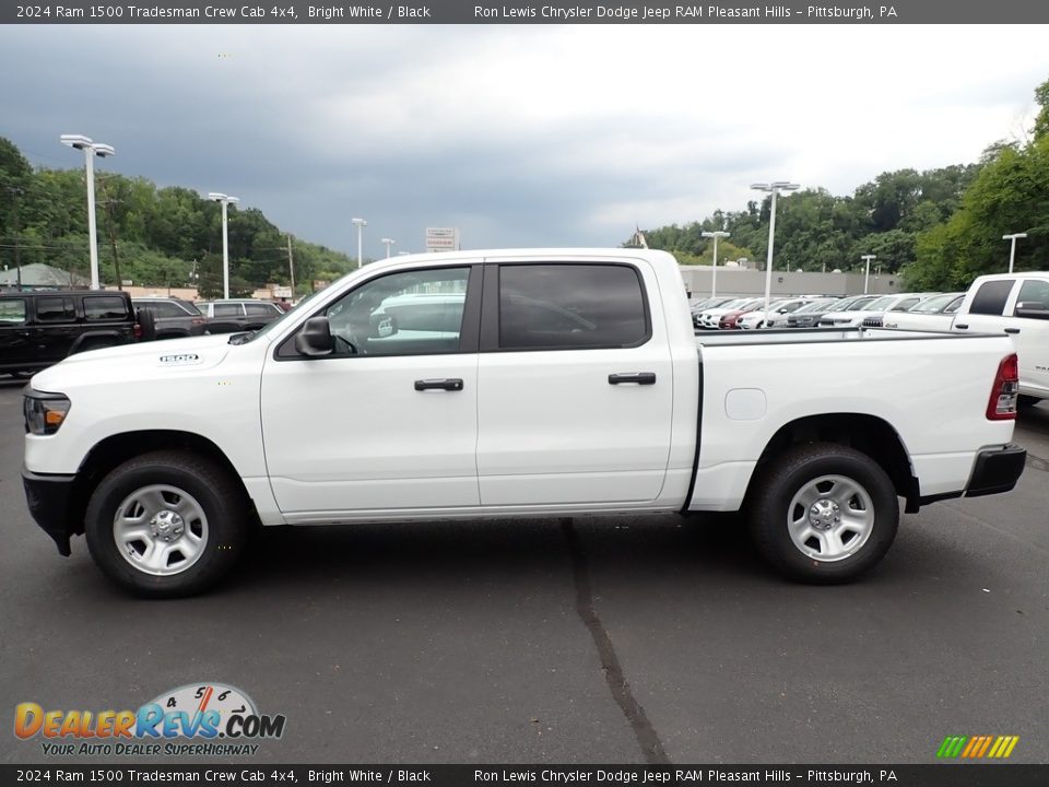 2024 Ram 1500 Tradesman Crew Cab 4x4 Bright White / Black Photo #2