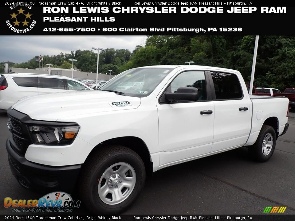 2024 Ram 1500 Tradesman Crew Cab 4x4 Bright White / Black Photo #1