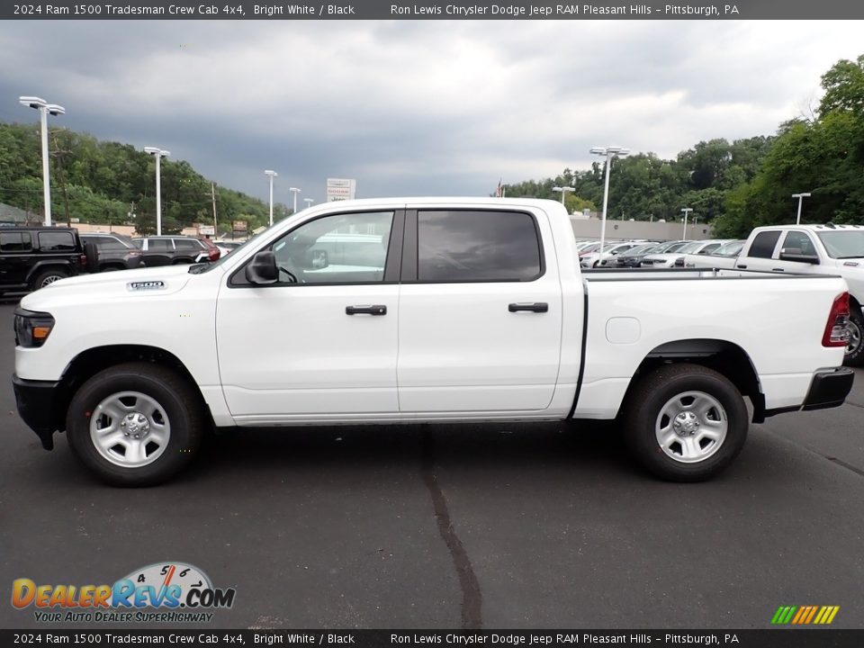 Bright White 2024 Ram 1500 Tradesman Crew Cab 4x4 Photo #2