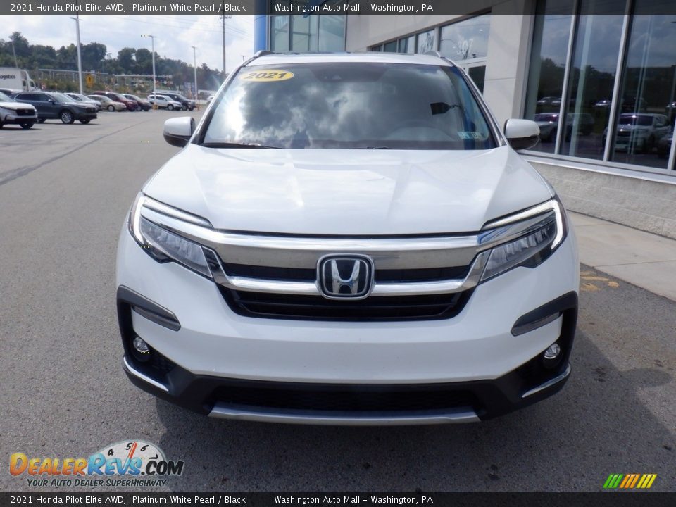 2021 Honda Pilot Elite AWD Platinum White Pearl / Black Photo #18