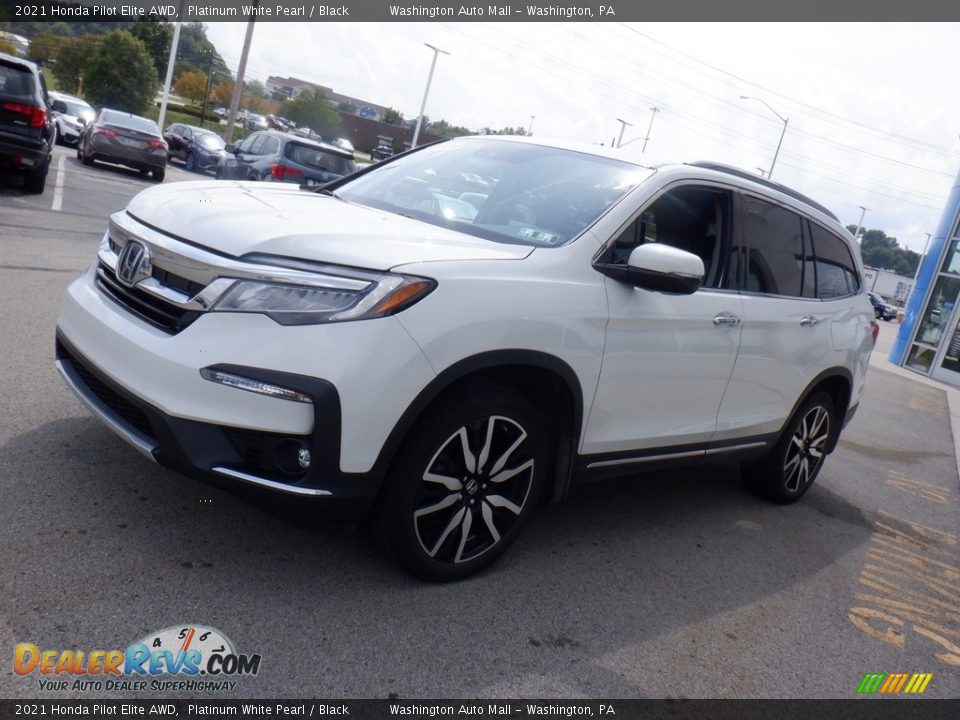 2021 Honda Pilot Elite AWD Platinum White Pearl / Black Photo #19