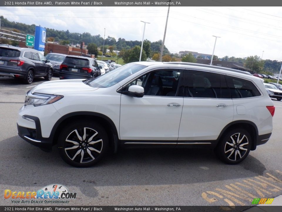 2021 Honda Pilot Elite AWD Platinum White Pearl / Black Photo #20