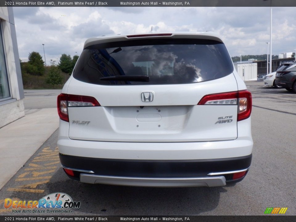 2021 Honda Pilot Elite AWD Platinum White Pearl / Black Photo #22