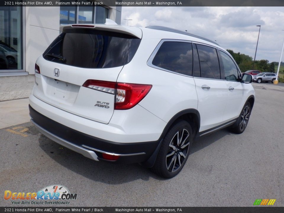 2021 Honda Pilot Elite AWD Platinum White Pearl / Black Photo #23