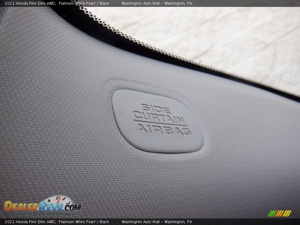 2021 Honda Pilot Elite AWD Platinum White Pearl / Black Photo #33