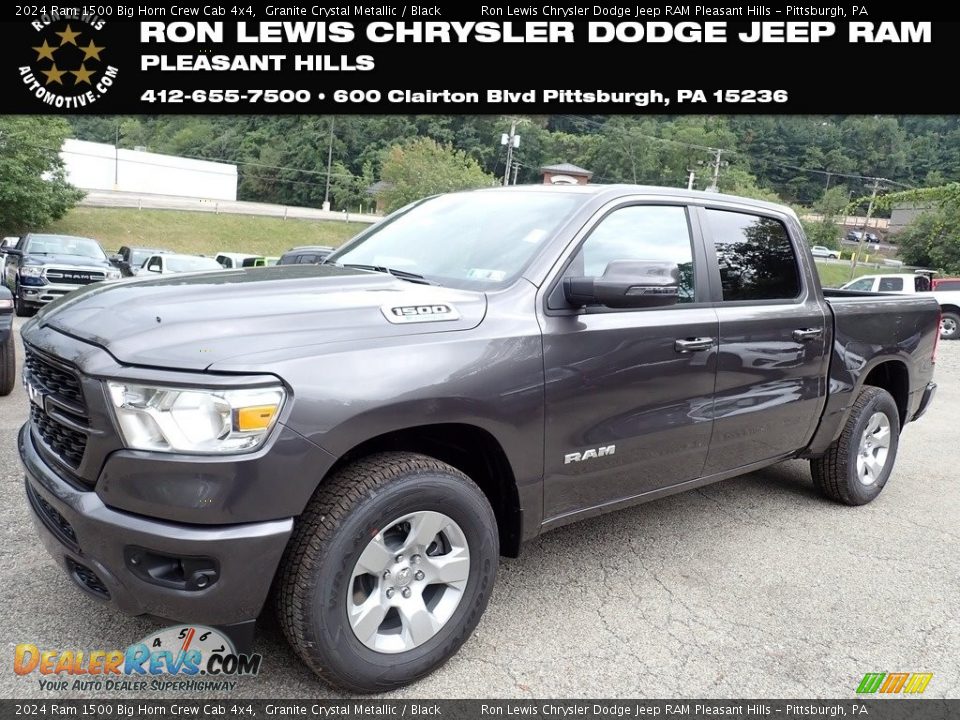 2024 Ram 1500 Big Horn Crew Cab 4x4 Granite Crystal Metallic / Black Photo #1