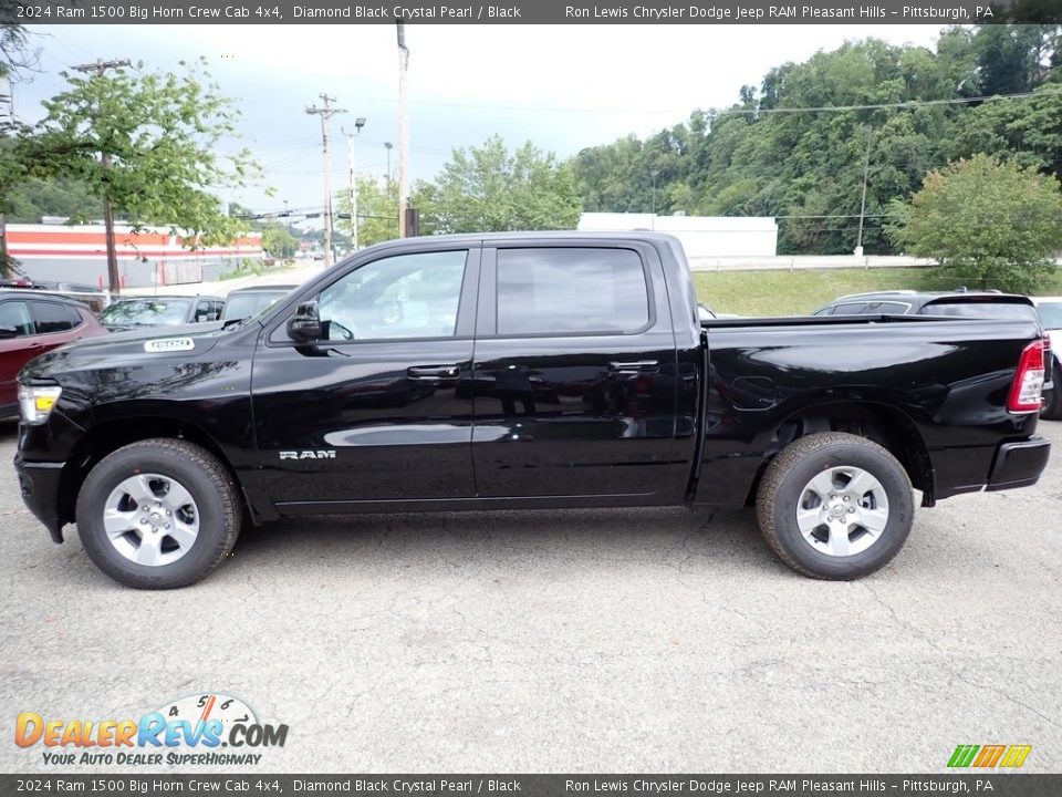 Diamond Black Crystal Pearl 2024 Ram 1500 Big Horn Crew Cab 4x4 Photo #2