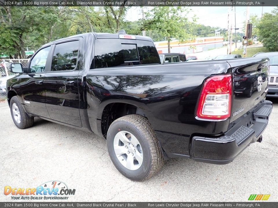 2024 Ram 1500 Big Horn Crew Cab 4x4 Diamond Black Crystal Pearl / Black Photo #3