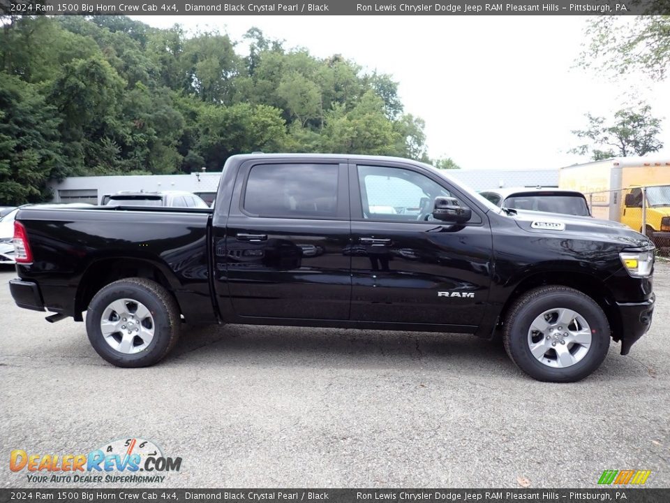 2024 Ram 1500 Big Horn Crew Cab 4x4 Diamond Black Crystal Pearl / Black Photo #8