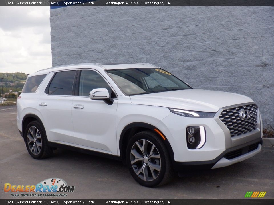 Hyper White 2021 Hyundai Palisade SEL AWD Photo #1