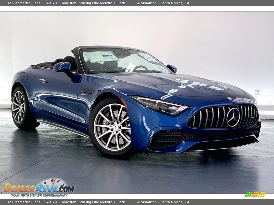 Front 3/4 View of 2023 Mercedes-Benz SL AMG 43 Roadster Photo #12