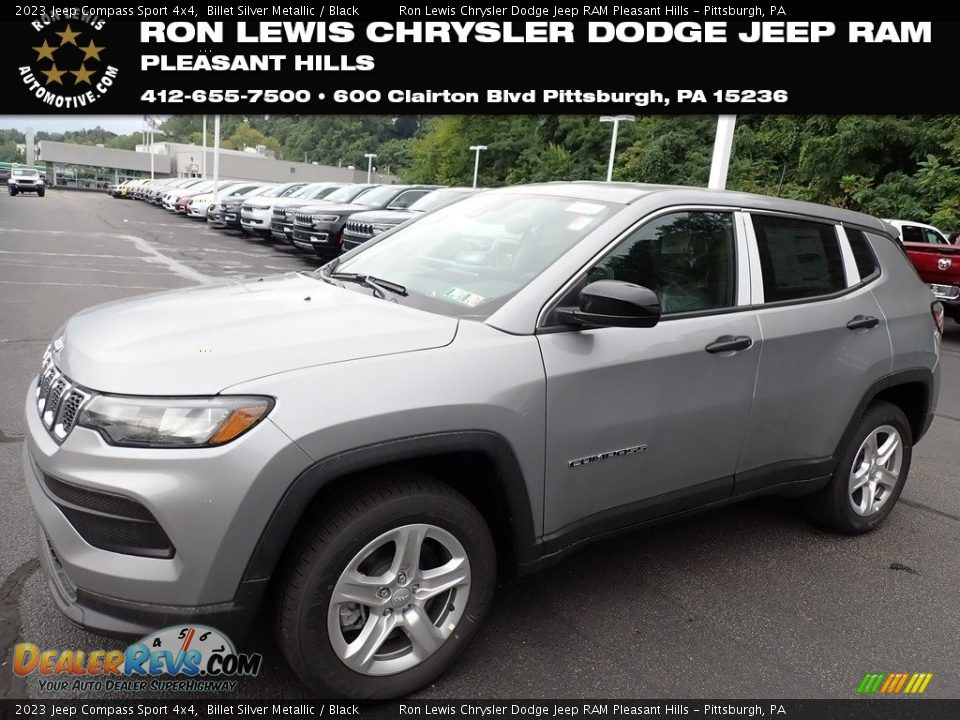 2023 Jeep Compass Sport 4x4 Billet Silver Metallic / Black Photo #1