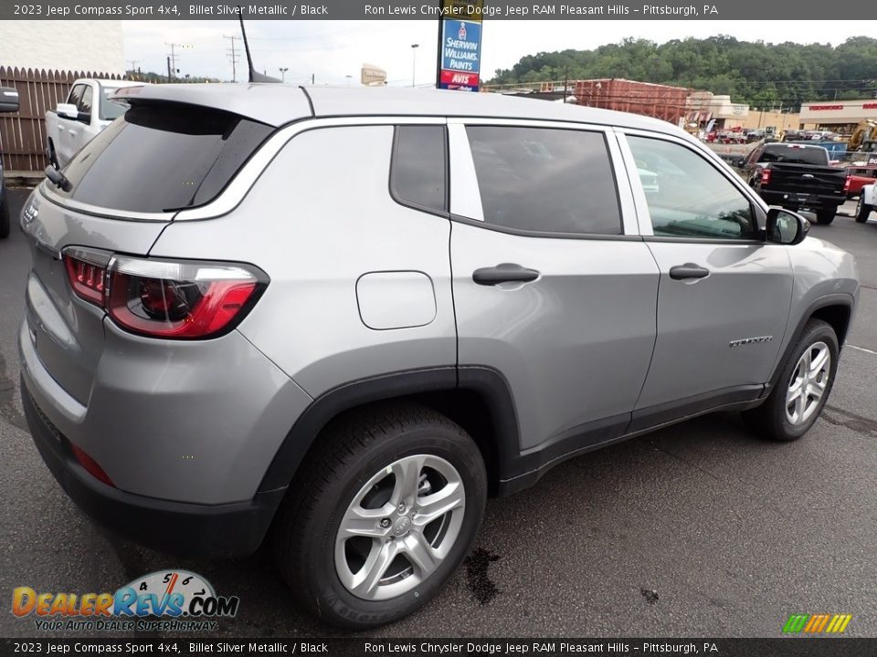 2023 Jeep Compass Sport 4x4 Billet Silver Metallic / Black Photo #6