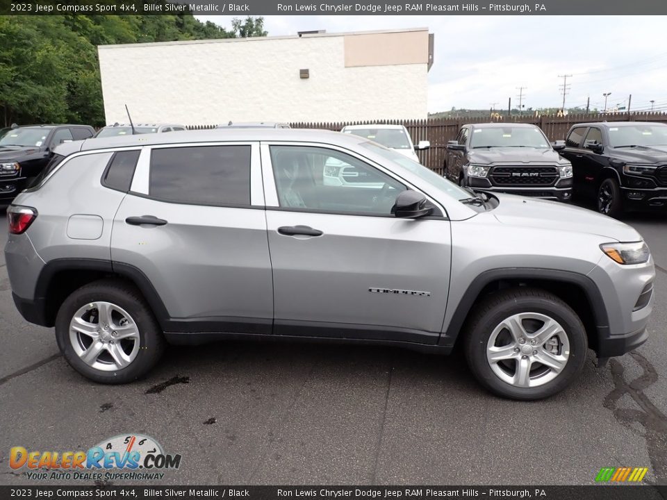 2023 Jeep Compass Sport 4x4 Billet Silver Metallic / Black Photo #7