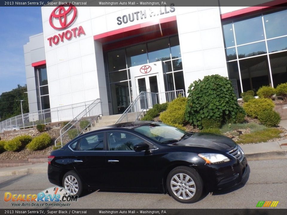 2013 Nissan Sentra SV Super Black / Charcoal Photo #2