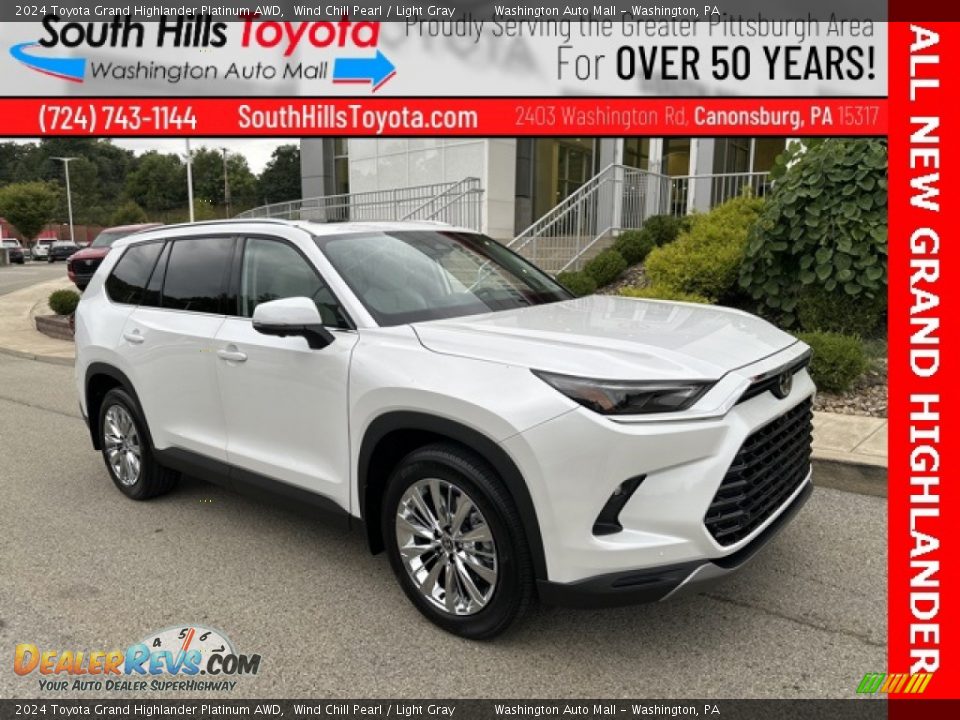 2024 Toyota Grand Highlander Platinum AWD Wind Chill Pearl / Light Gray Photo #1