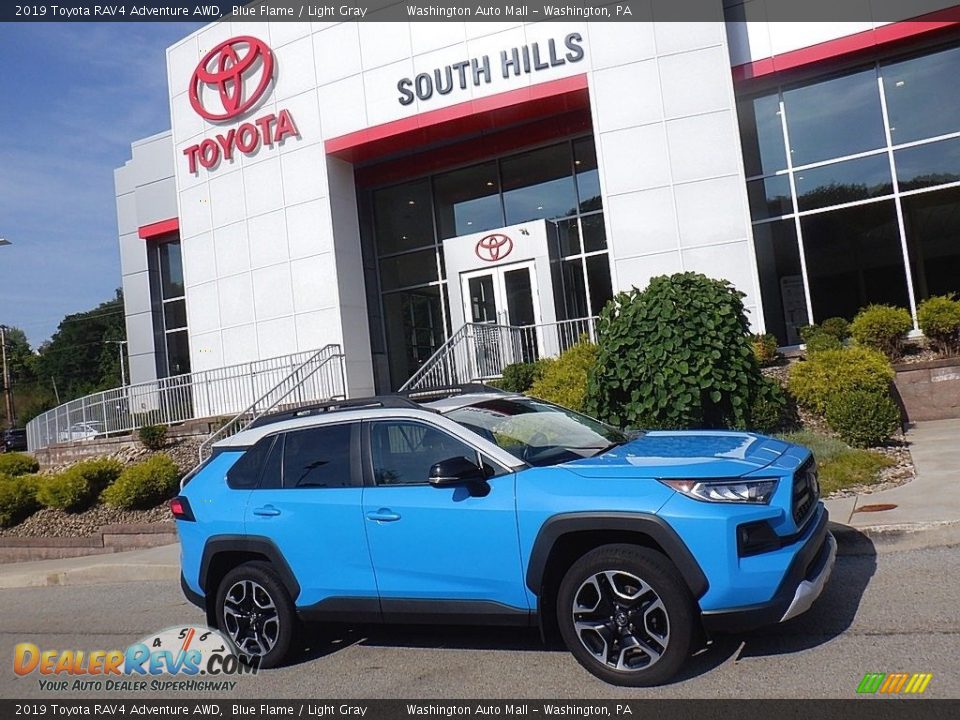 2019 Toyota RAV4 Adventure AWD Blue Flame / Light Gray Photo #2