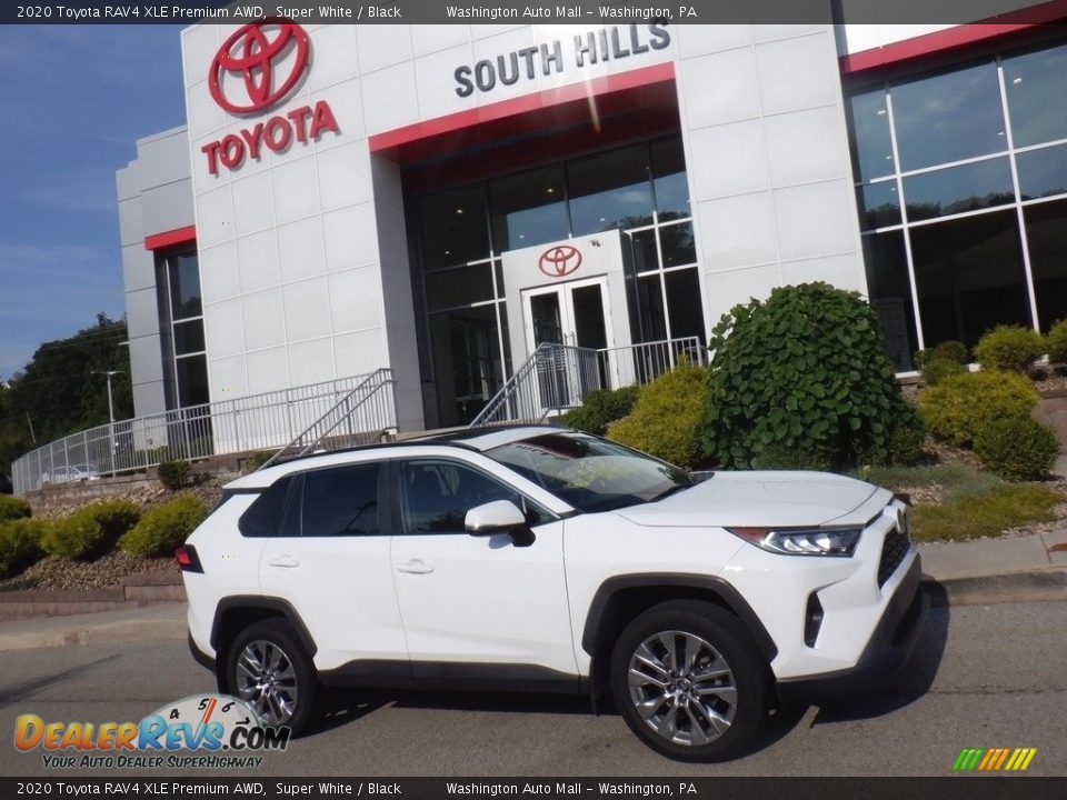 2020 Toyota RAV4 XLE Premium AWD Super White / Black Photo #2