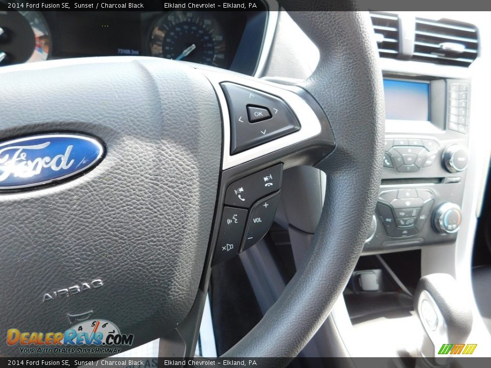 2014 Ford Fusion SE Sunset / Charcoal Black Photo #24