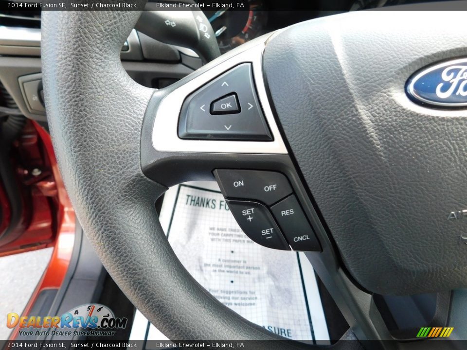 2014 Ford Fusion SE Sunset / Charcoal Black Photo #25