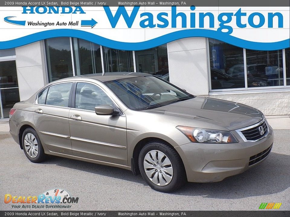 2009 Honda Accord LX Sedan Bold Beige Metallic / Ivory Photo #1