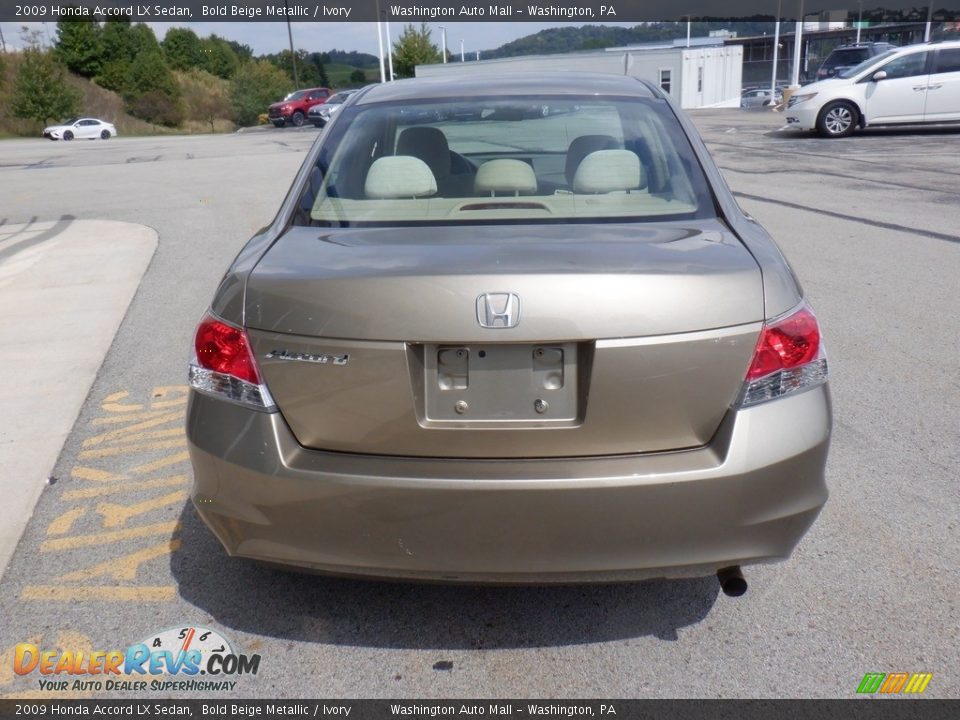 2009 Honda Accord LX Sedan Bold Beige Metallic / Ivory Photo #9