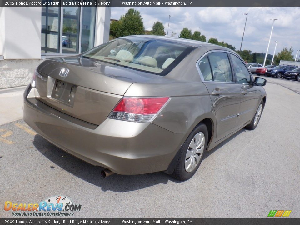2009 Honda Accord LX Sedan Bold Beige Metallic / Ivory Photo #10