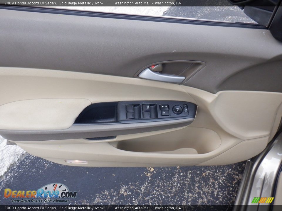 2009 Honda Accord LX Sedan Bold Beige Metallic / Ivory Photo #11