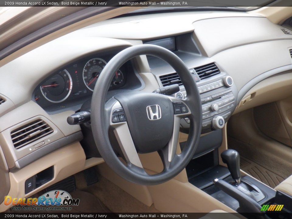 2009 Honda Accord LX Sedan Bold Beige Metallic / Ivory Photo #12
